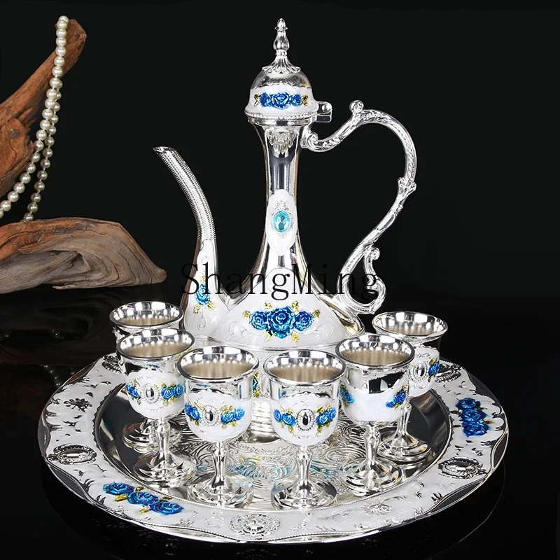 

CLL wine set Baijiu cup retro creative wedding gift metal wine jug home ornament