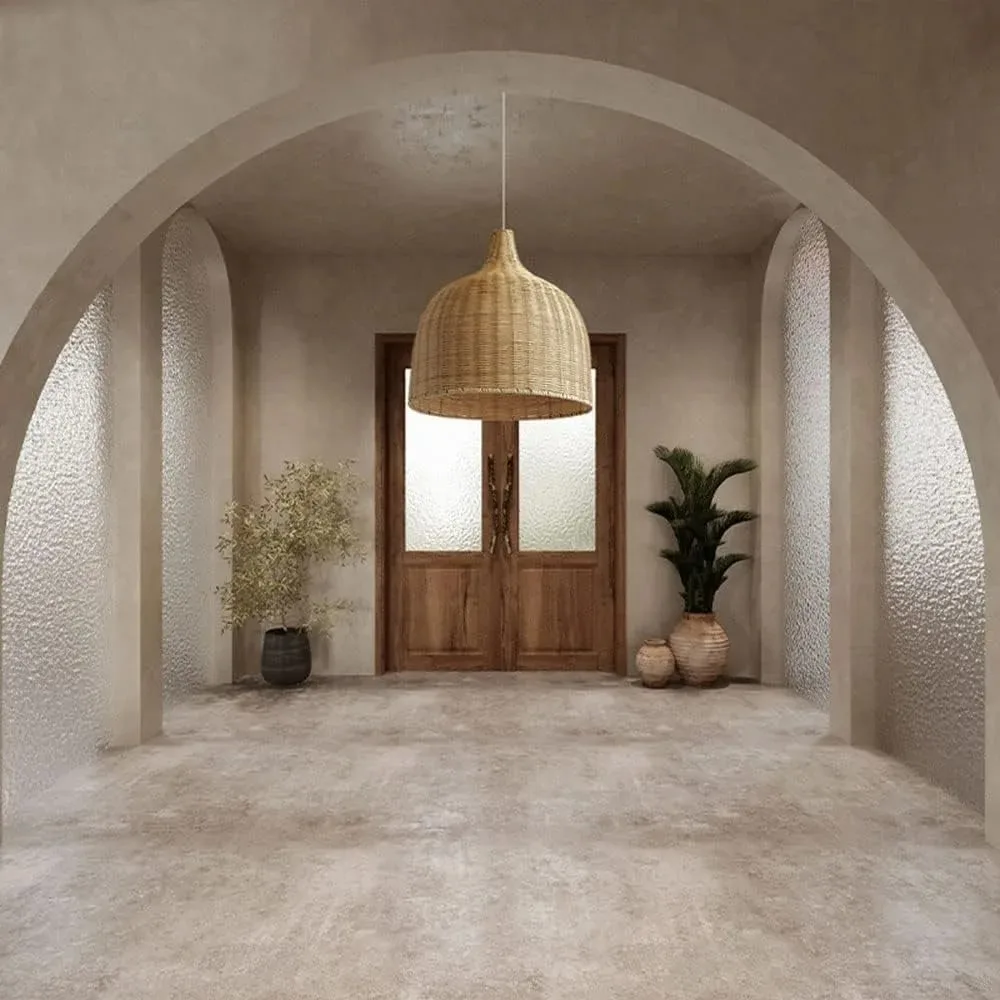JOYINLED 26/30/35/45cm Natural Bamboo Handmade Pendant Lights Boho Rustic Ceiling Pendant Lamp Farmhouse Southeast Asian E26 E27
