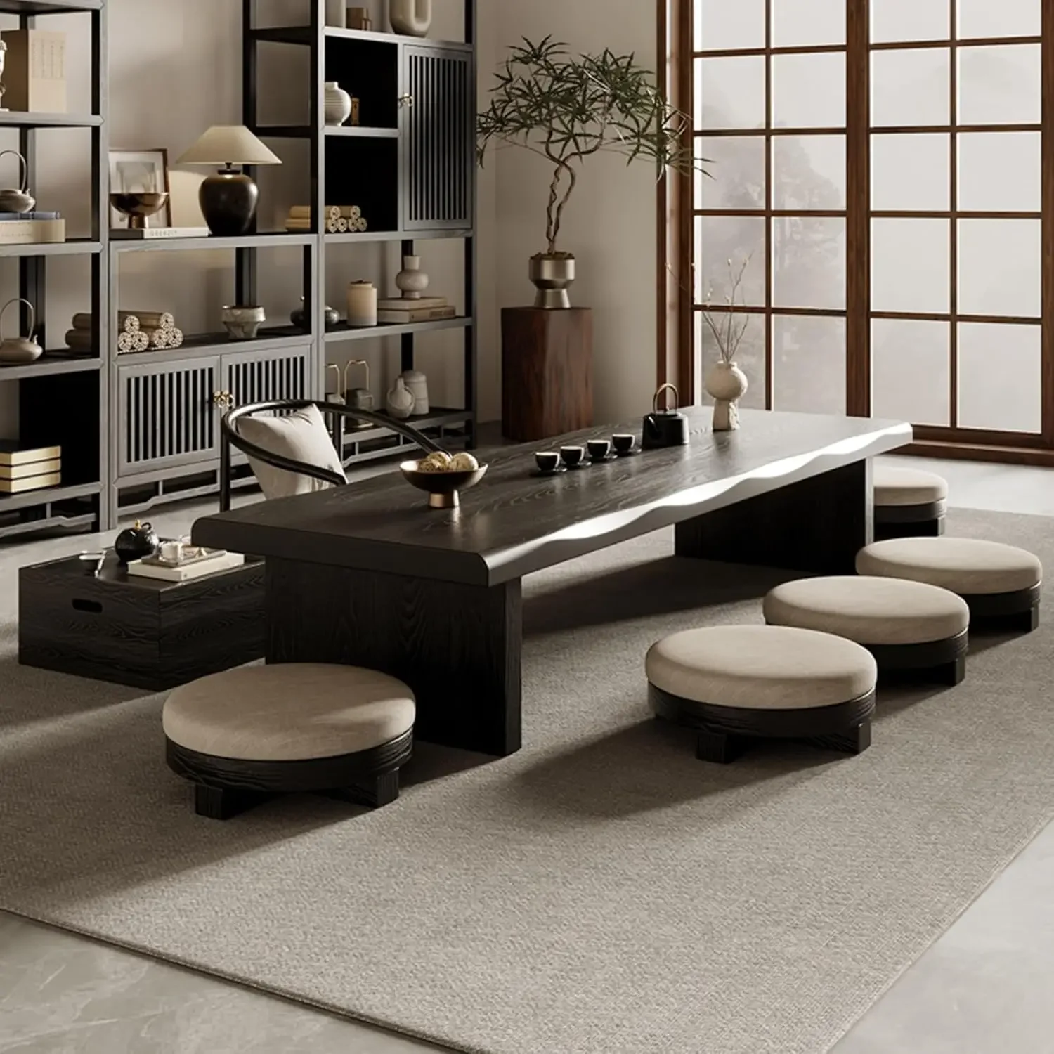 Versatile Modern Nesting Metal Coffee Table Rectangular Strong Functional Sophisticated Coffee Table Mesa Cafe Home Furniture
