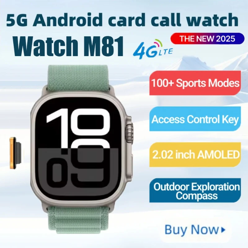 

Доступ к Google Play напрямую на умных часах m81 с кассометровой метрикой, устройства слежения за сном и питанием 4G.