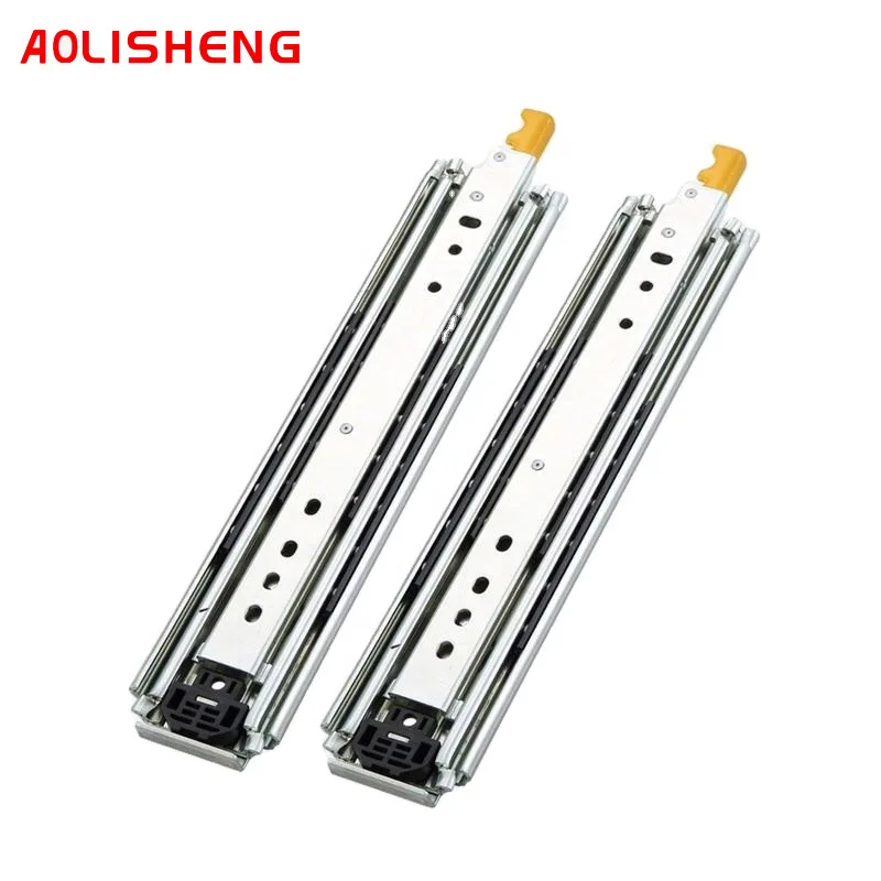 AOLISHENG Heavy Duty Slide Load-bearing 485Lbs Drawer Runners With Lock Solid Ball Bearing Full Extension710mm-2540mm Wide76mm