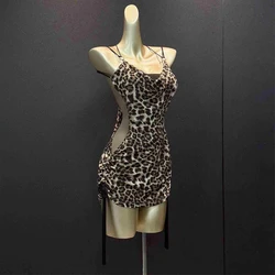 Adults Latin Dance Performance Dress Sexy Cutout Chacha Latin Dance Dress Women Samba Rumba Dancing Practice Costume SL11602