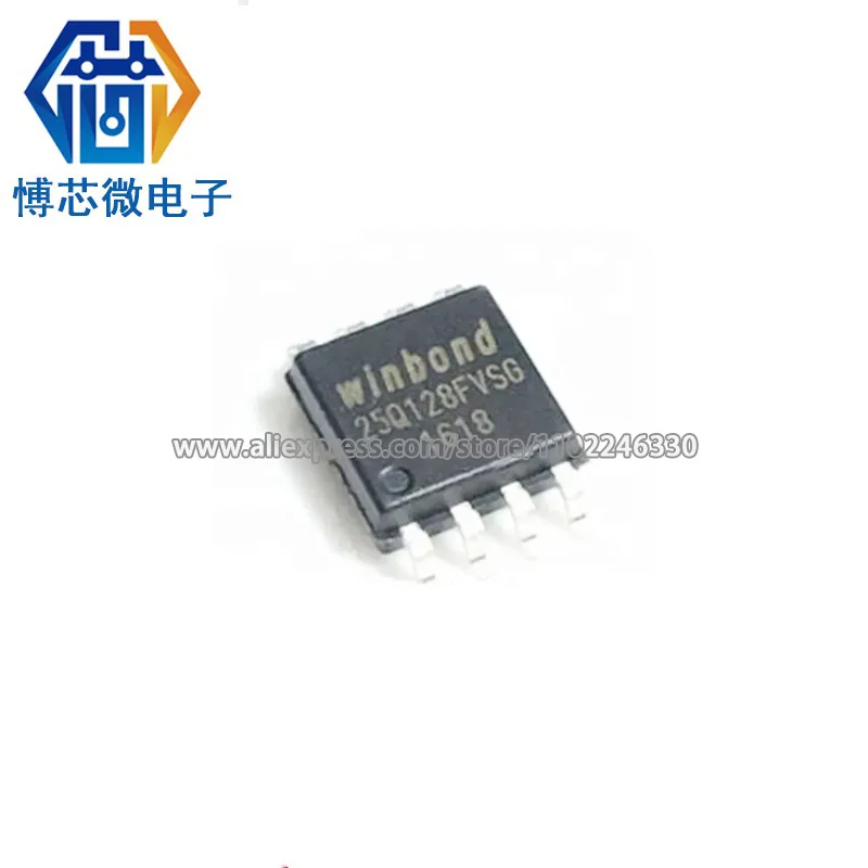 10PCS W25Q128FVSIG Package SOIC-8-208mil NOR FLASH Memory Series