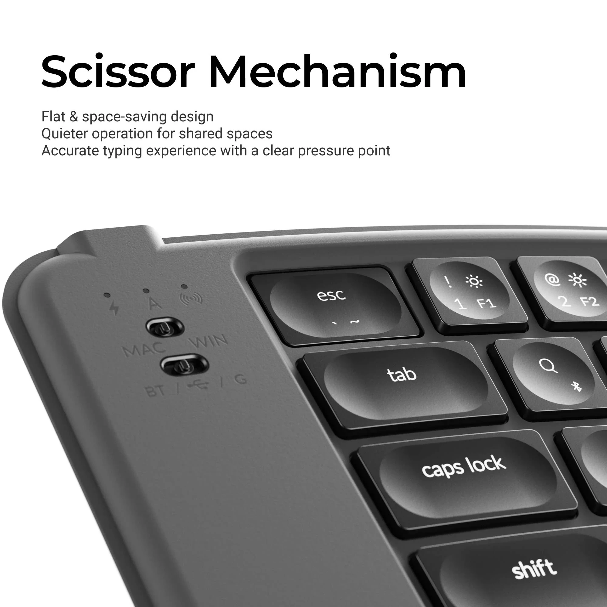 Keychron B11 Pro Ultra-cienka Bezprzewodowa Składana Klawiatura Przenośna Lekka z Połączeniami Bezprzewodowymi 2.4GHz i Bluetooth — zdjęcie produktu 3