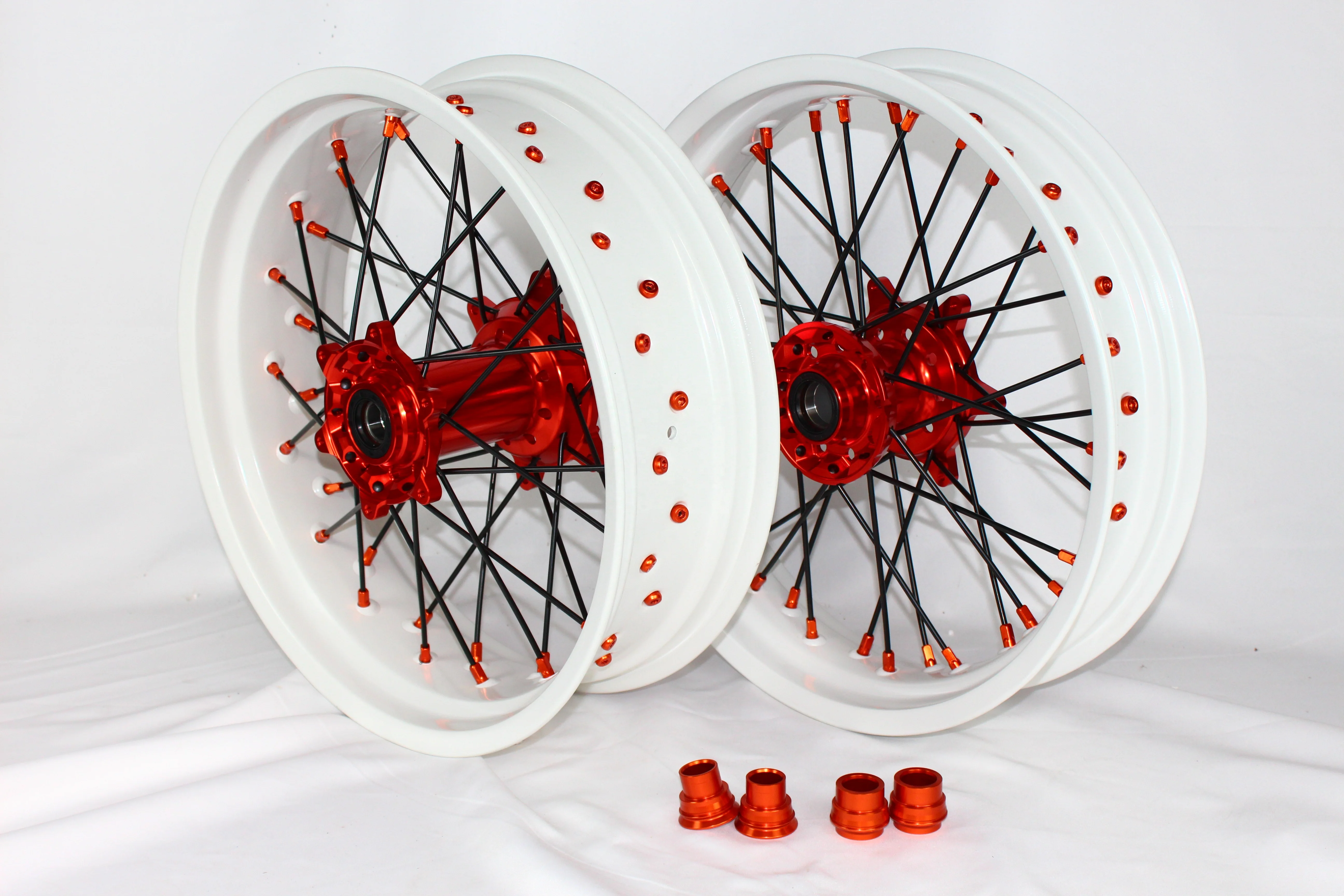 Supermoto Motorcycle Aluminum Alloy 17 Inch Supermotard Wheel Set for  Exc 250 300