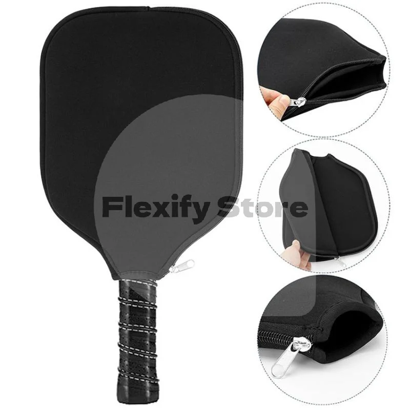 Waterproof Universal Pickleball Paddle Cover Thick Neoprene UV Resistant Paddle Protector for Outdoor Pickleball Games