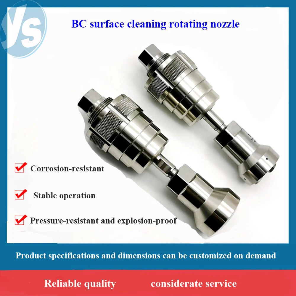 2800 Bar High Pressure Rotating Pipe Cleaning Nozzle, SS Sewer Jetter Head for Industrial Pipe Descaling and Unclogging