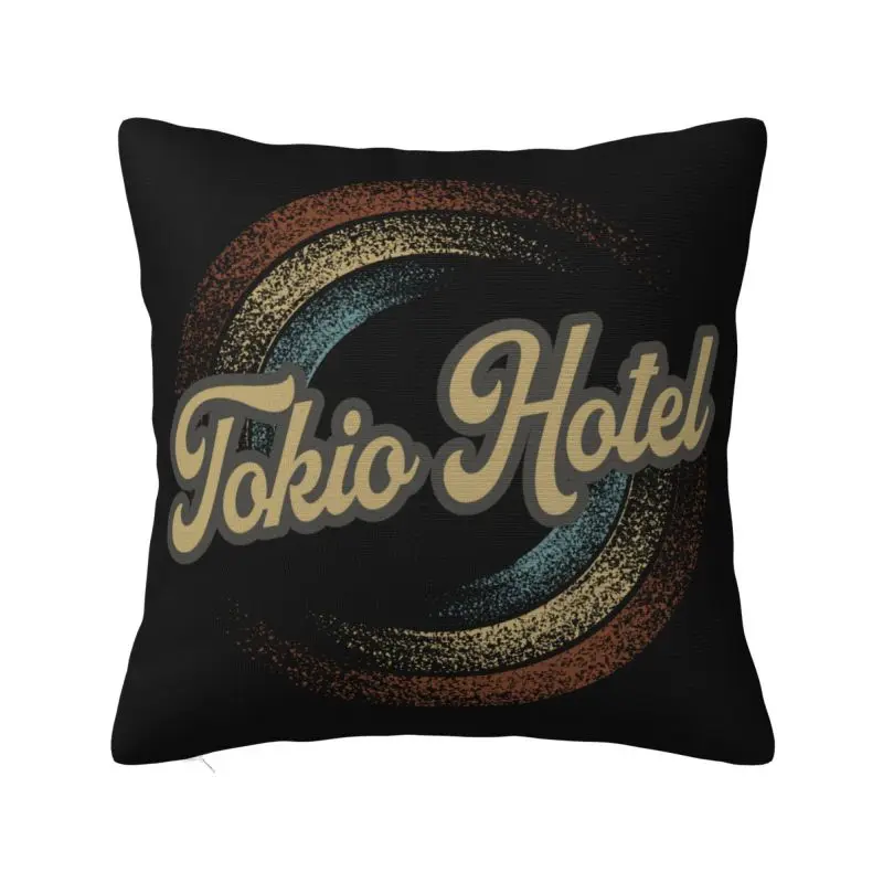 Custom Luxury Tokio Hotel Circular Fade Cushion Covers 40x40cm Polyester Pillow Case for Sofa Car Square Pillowcase