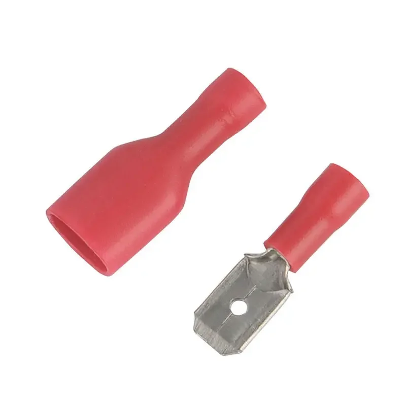 Splice Terminals Wire Crimp Vehicle 0.5 -1.5mm 3.5mm Copper 2 22-16awg 100pcs Female Spade Insulated Connector