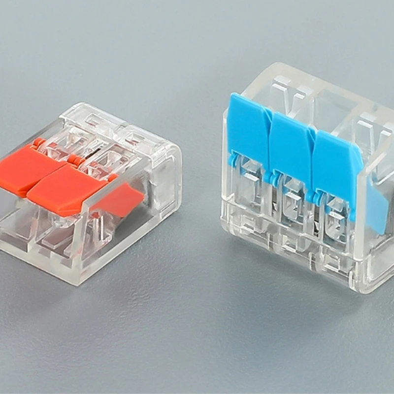 1PC Mini Quick Cable Splicing Connectors Lever Electrical Wire Connector 2/3/4/5Pin Compact Conductor Push-in Terminal Block