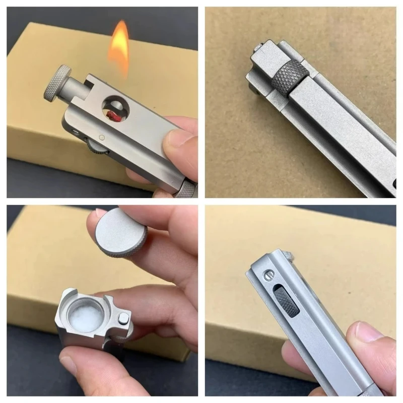 

Armored Shield Titanium Alloy Cap Gutter Oil Lighter Truck Durable Men Smoking Accessories Series Smoking Accessories