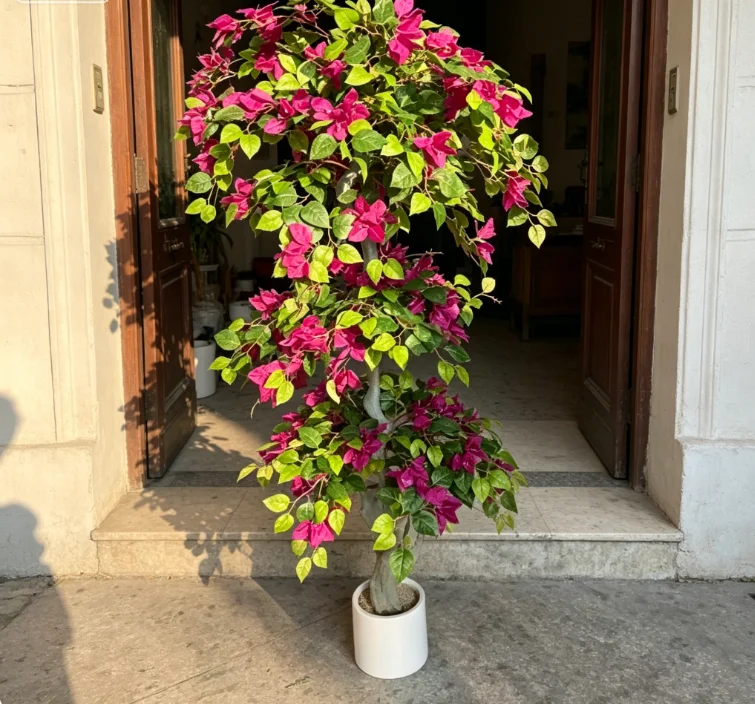 

Artificial Triangular Plum Blossom Tree Realistic Indoor Simulation Plant HighQuality Natural Tactile Decorative Flower Bush