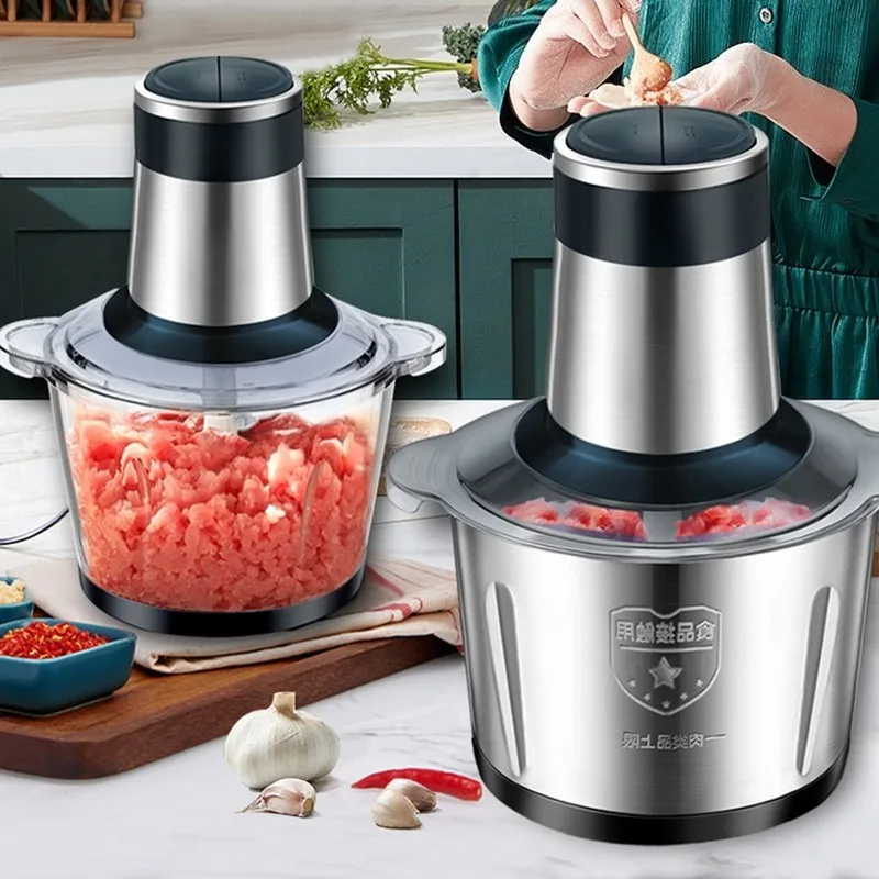 

Электрическая мясорубка 5л, многофункциональный кухонный комбайн для чеснока, перца