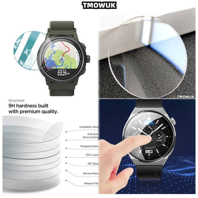 

For Coros PACE 2 3 42 46 MM APEX 2 Pro VERTIX 2 2S - HD Anti-Scratch 9H Tempered Glass Screen Protector For Premium Smart Watch