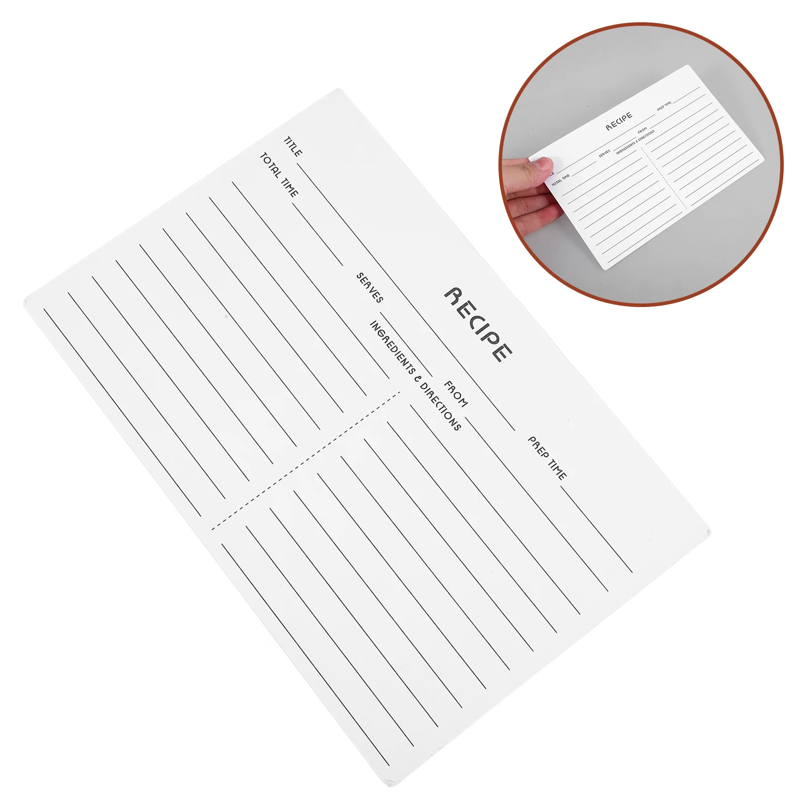 

50pcs Recipe Papers Convenient Recipe Sheets Double-side Food Note Cards Recipe Accessory recipe cards