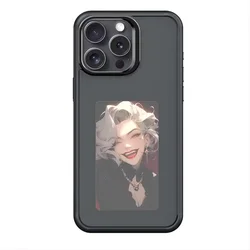 New-tech NFC Function Phone Case For Iphone 15 14 13 Pro Max DIY Cases E Ink Screen Phone Cover Cartoon Girl Fundas Battery Free