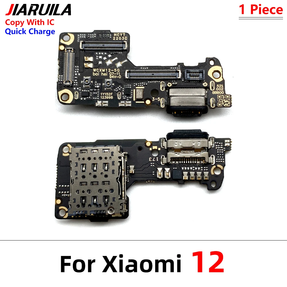 NEW USB Charging Port Dock Plug Socket Jack Board Flex Cable Connector Parts For Xiaomi Mi 12 / Mi 12 Pro Microphone Module