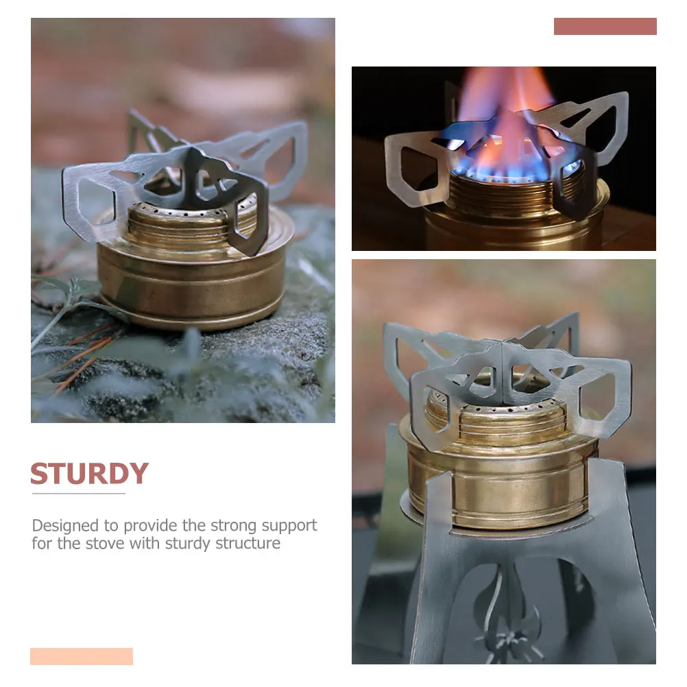 

1 set 1 Set Stainless Steel Outdoor Stove Stand Lightweight Heat Resistant Compact Camping Support Bracket Sturdy Furnace Holder
