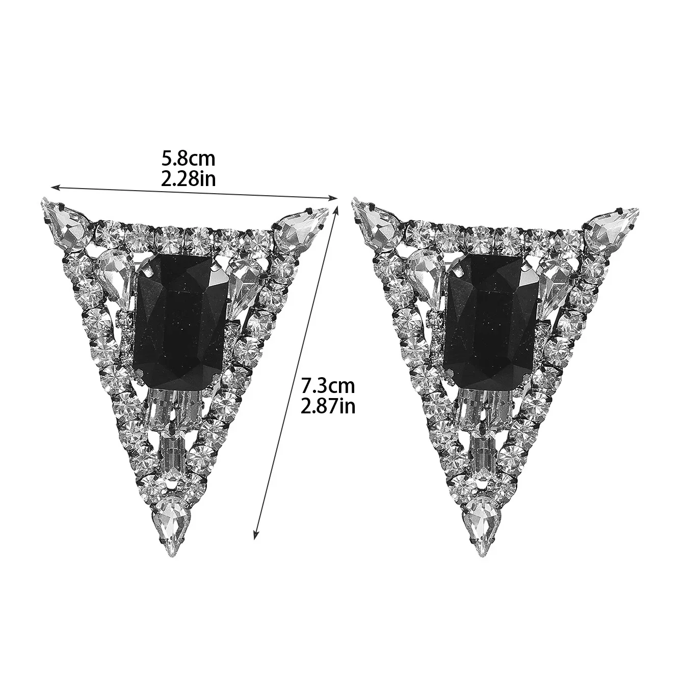 Geometry Triangle Earrings Retro Sparking Rhinestone Drop Earrings Fashion for Women Wedding Jewelry Accessories