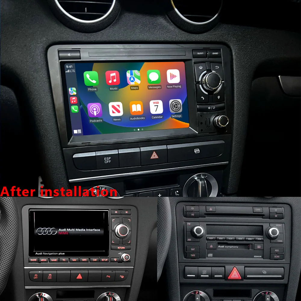 

CHSTEK Android 13 Auto Car Radio For Audi A3 8P S3 RS3 2003-2013 Carplay Navigation WIFI Bluetooth 4G Multimedia Audio Head Unit