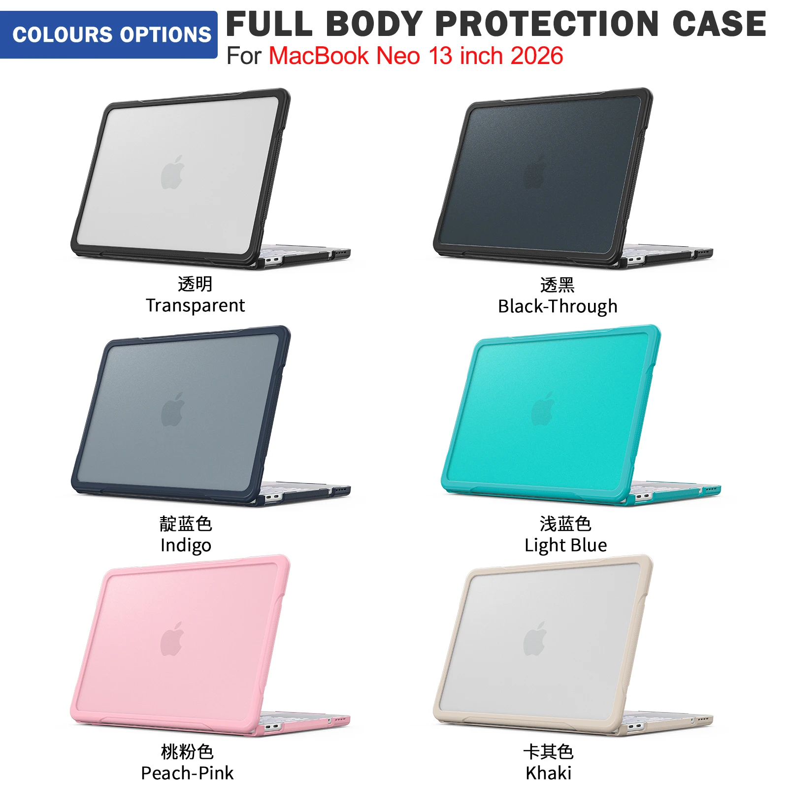 

For MacBook Neo Case,13 inch 2026 (Model A3404)Scratch Resistant Protective Hard Shell Cover