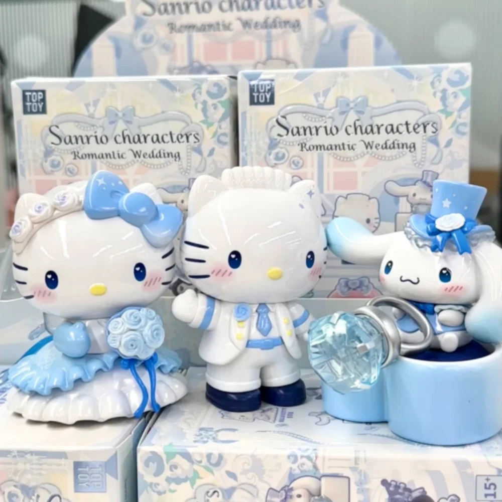 

Персонажи Sanrio, романтическая свадебная глухая коробка, экшн-фигурка, аниме-кукла, сумка-сюрприз, коллекционная модель, загадочная коробка, украшение для рабочего стола