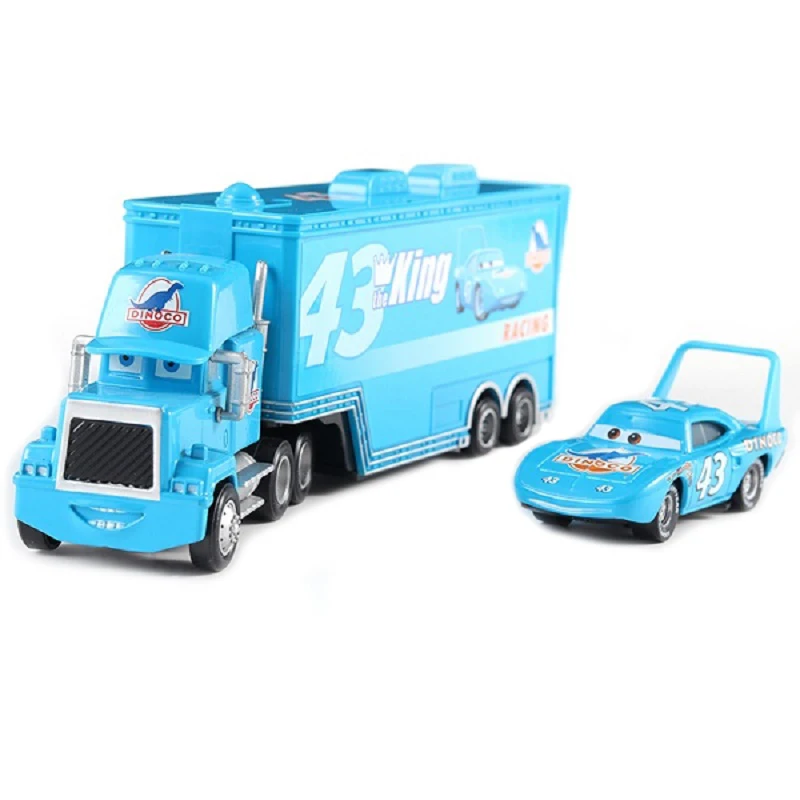 Pixar Cars Truck Verjaardagscadeaus Mobilisatie Jackson Cool Sister Francisc Container Truck Set Automodel Speelgoedvrachtwagenornamenten