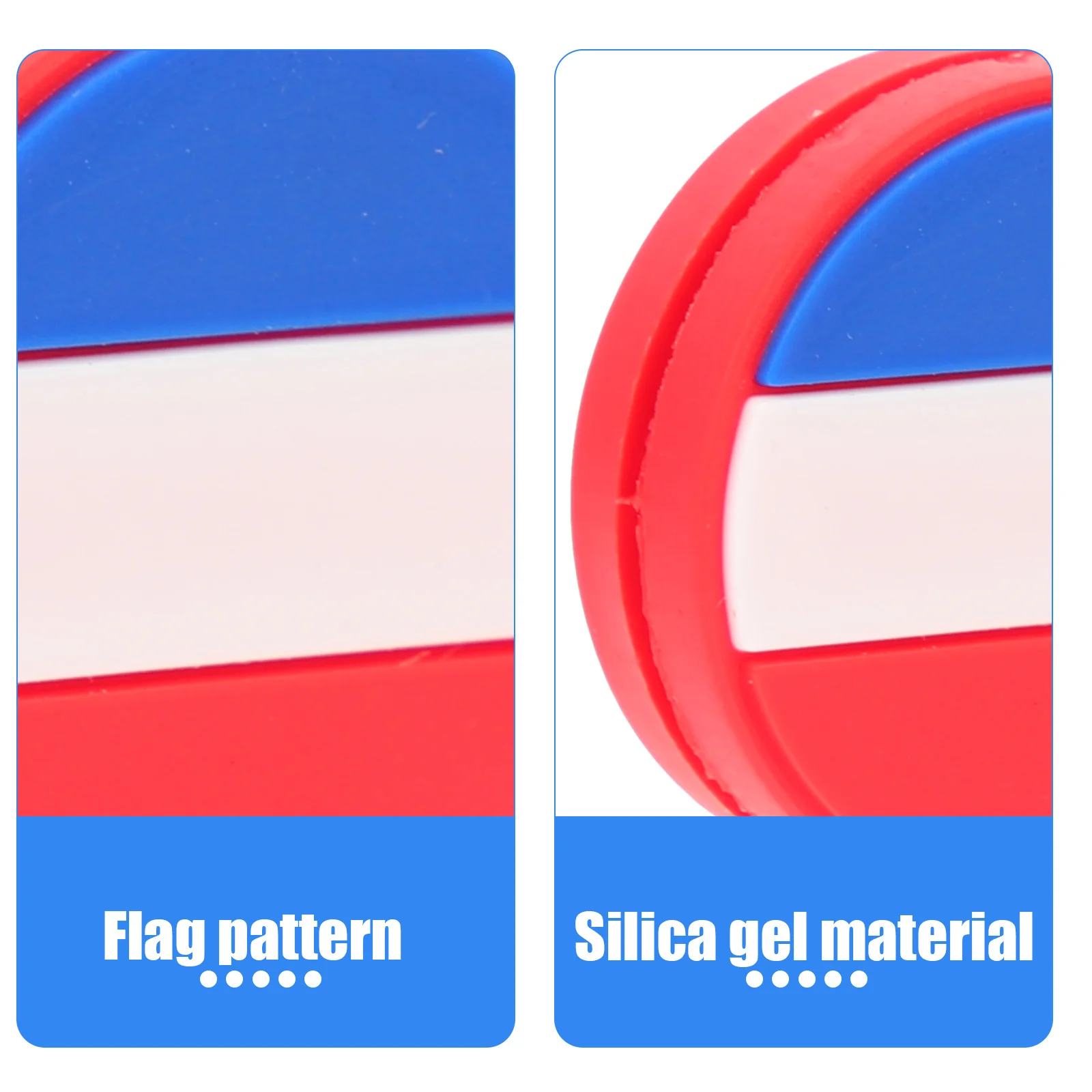 6 قطعة مخمدات التنس السيليكون العلم الوطني نمط مضرب امتصاص الصدمات الاهتزاز المرطب ملحقات التنس