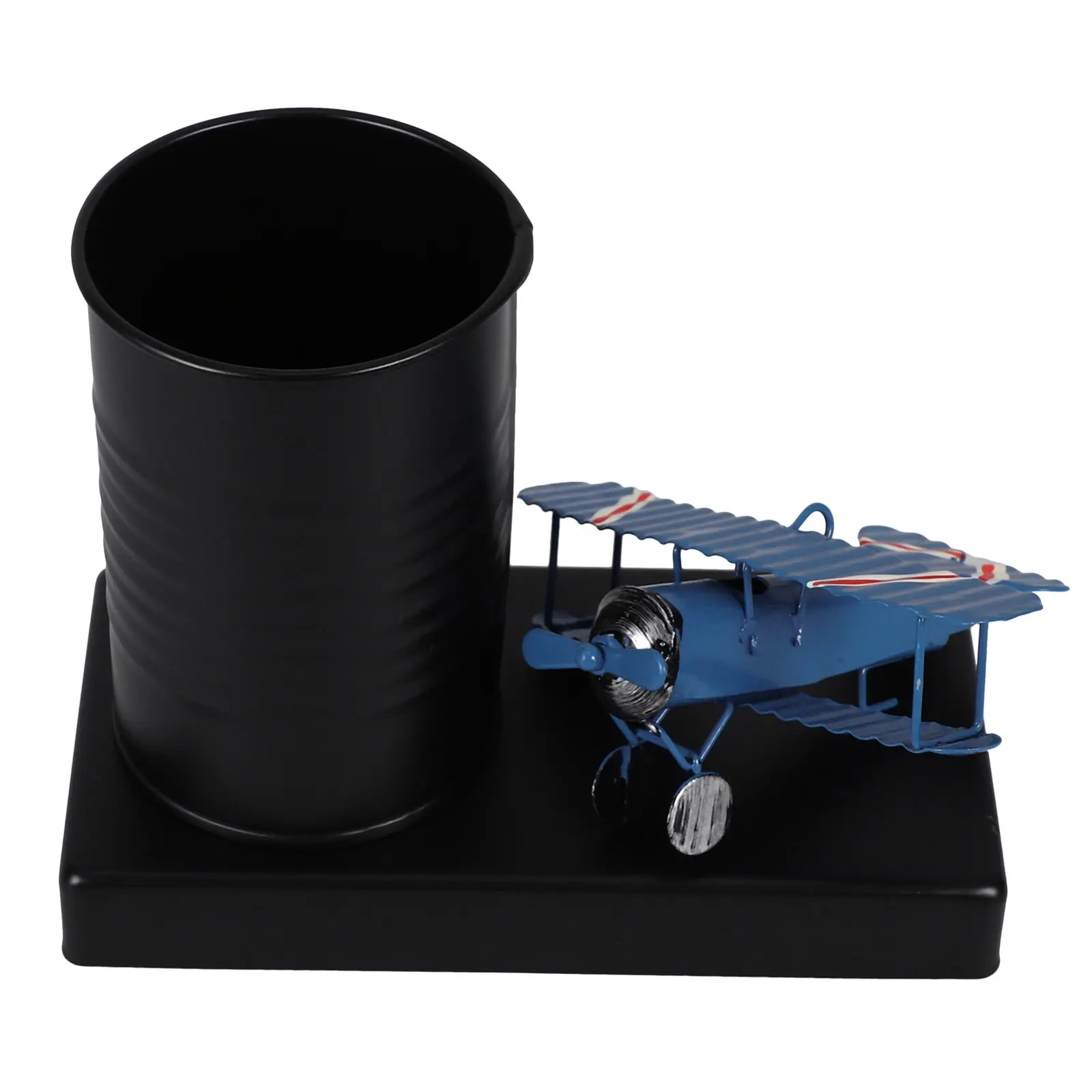 Pen Holder Iron Stylish Simple Design Desk Stationery Container Pencil Cup Multipurpose Organizer for Office Desktop