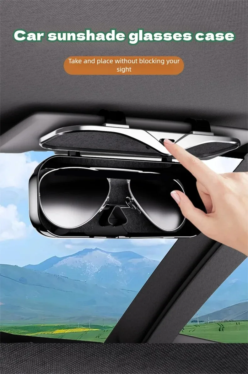 Verhindern Schütteln Auto Gläser Box Tragbare Auto Sonnenbrille Halter Im Auto Fahren Gläser Halter Auto Brillen Fall Sonnenblende – Detail 15