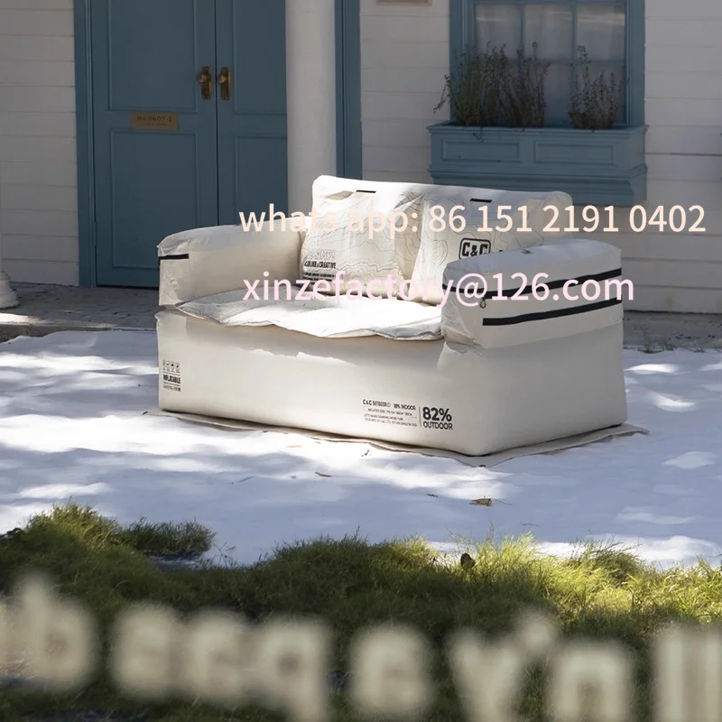 

Customizable Inflatable Sofa with Built-in Air Pump, Comfortable and Portable for Camping and Leisure Home Use