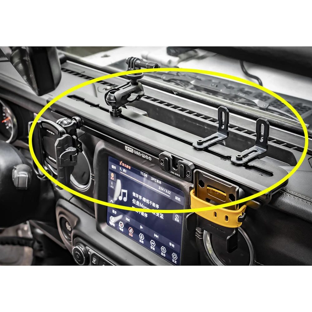 Lantsun VAN006 Aluminum Alloy Car Mounting Bracket for jeep for wrangler JL 2018-2023 Year