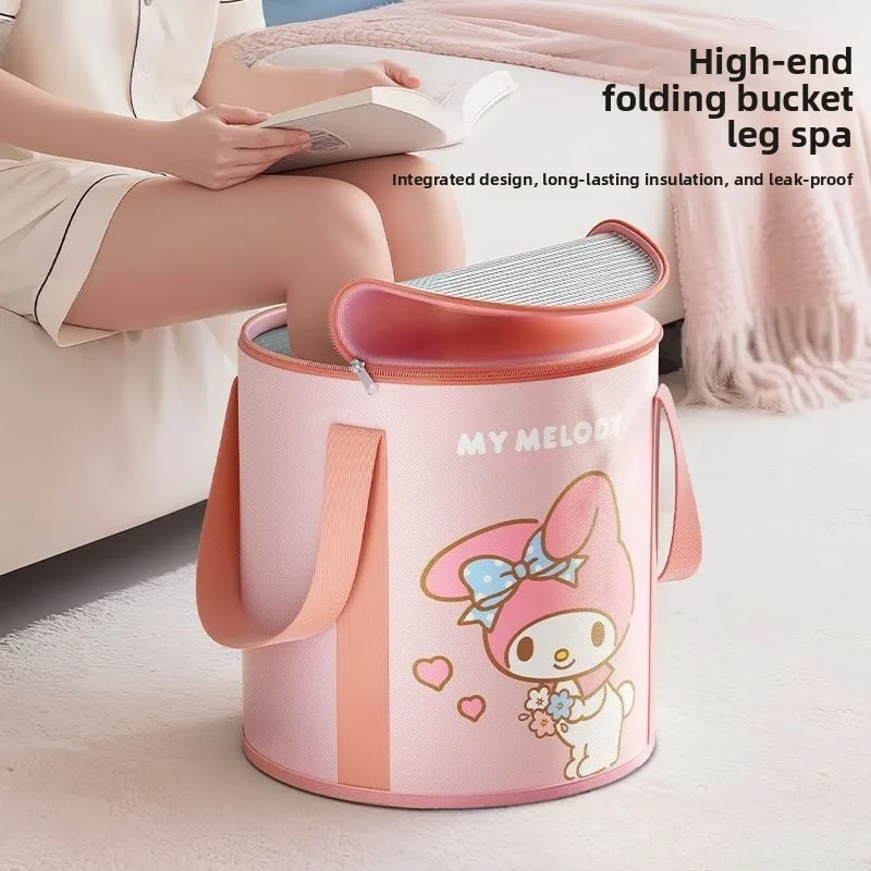 My melody folding foot bath Cinnamoroll cartoon cute creative exquisite portable home foot bath thermal insulation foot bath