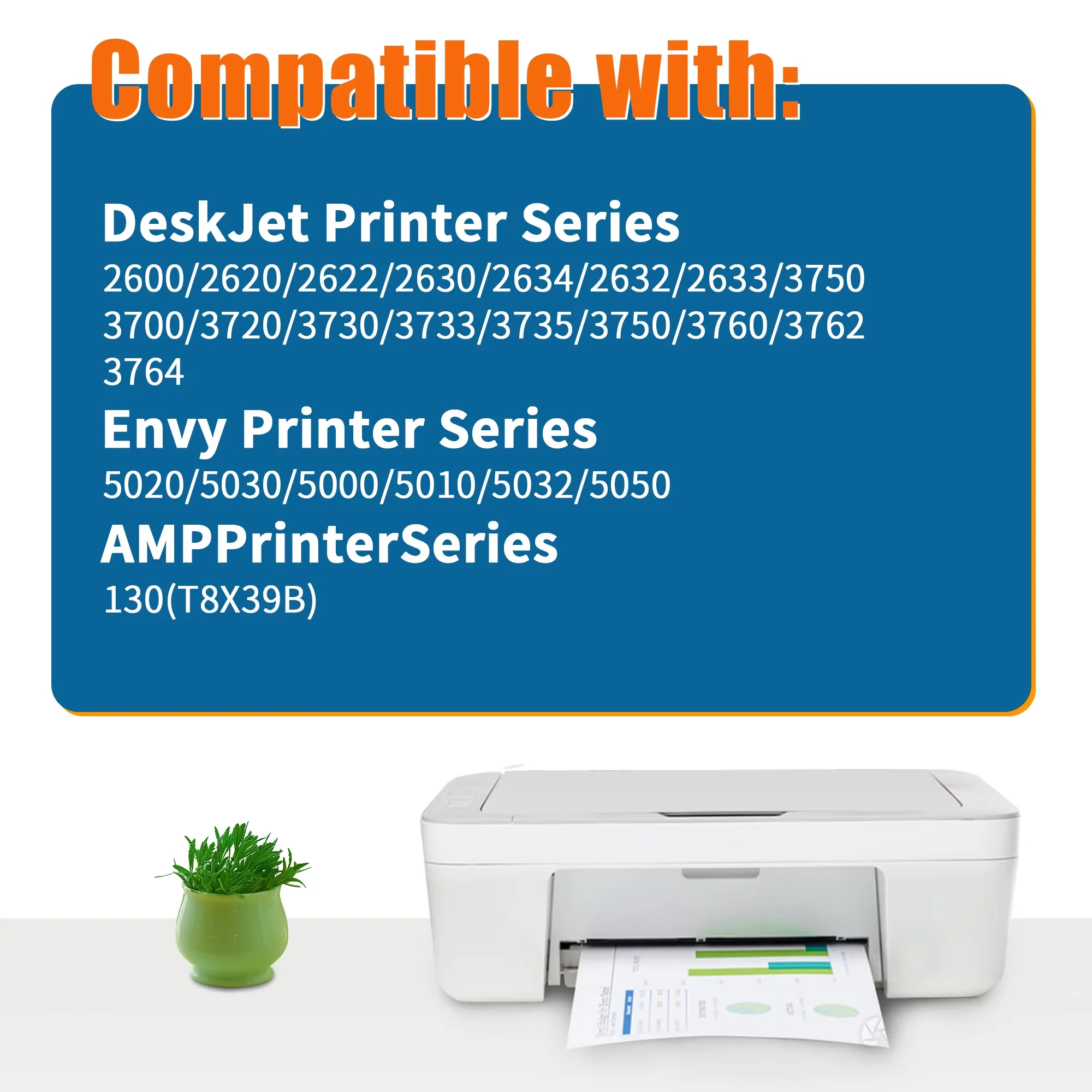 Jhaan 304XL-Multipack-2P Tintenpatronen kompatibel mit HP 304XL für Envy 5000 5010 5020 5030 5032 5050 DeskJet 2600 2620 2622 – Detail 2