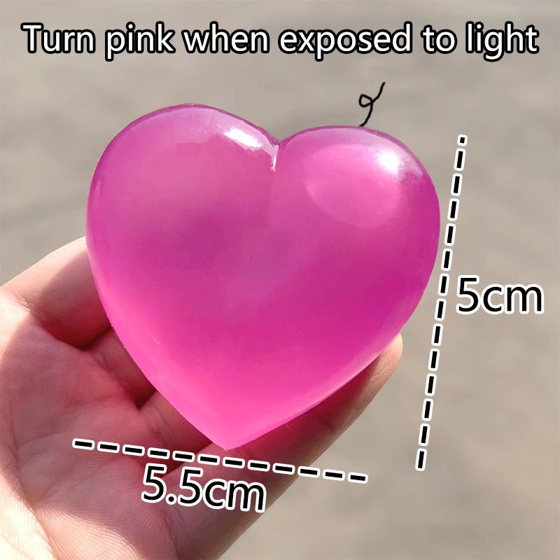 Cute Change Color Heart Squeeze Toy Toy Anti-stress Vent Ball Slow Rebound Relieves Stress Toys