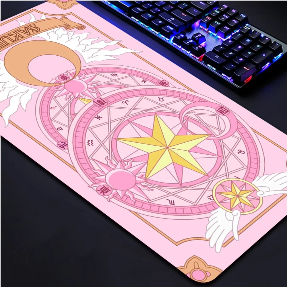 Anime Mousepad Card Captor Sakura Large Gaming Mouse Pad Clow Card Keyboard Mouse Mats Carpet Computer Office Table Desk Mat