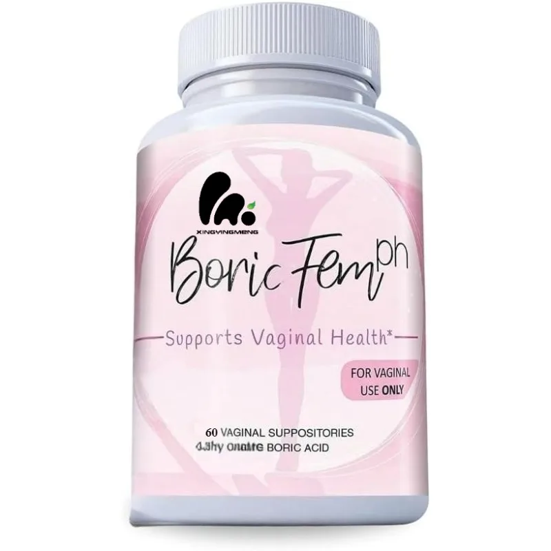 

Boric Acid Vaginal Capsules 100% Pure Boric Acid Vaginal Support Women's Supplement 60 Capsules