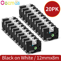 10/20PK Tze231 TZ231 6/9/12/18/24mm Compatible For Brother Label 211 221 231 241 251 Laminated Tape PT-H110 PT-1100 Label Makers
