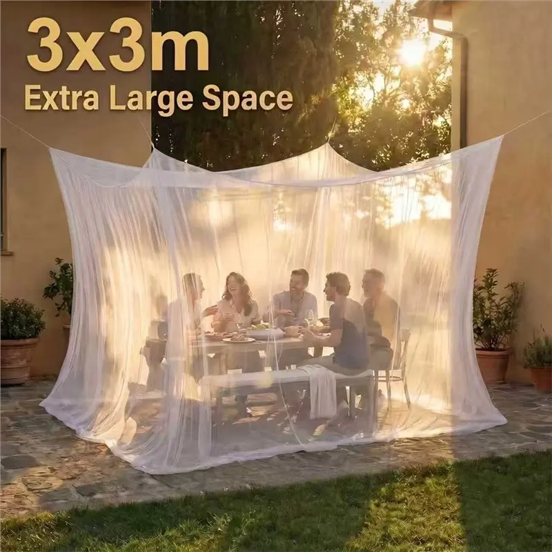 Extra Large Outdoor Camping Mosquito Net Portable Square Canopy Net For Garden Party Travel Camping