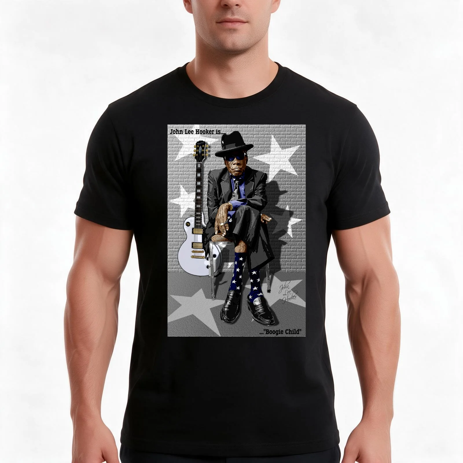 John Lee Hooker Boogie Child Shirt T-Shirt Summer Casual Cotton Tee Oversized Streetwear Tops Vintage Graphic Print