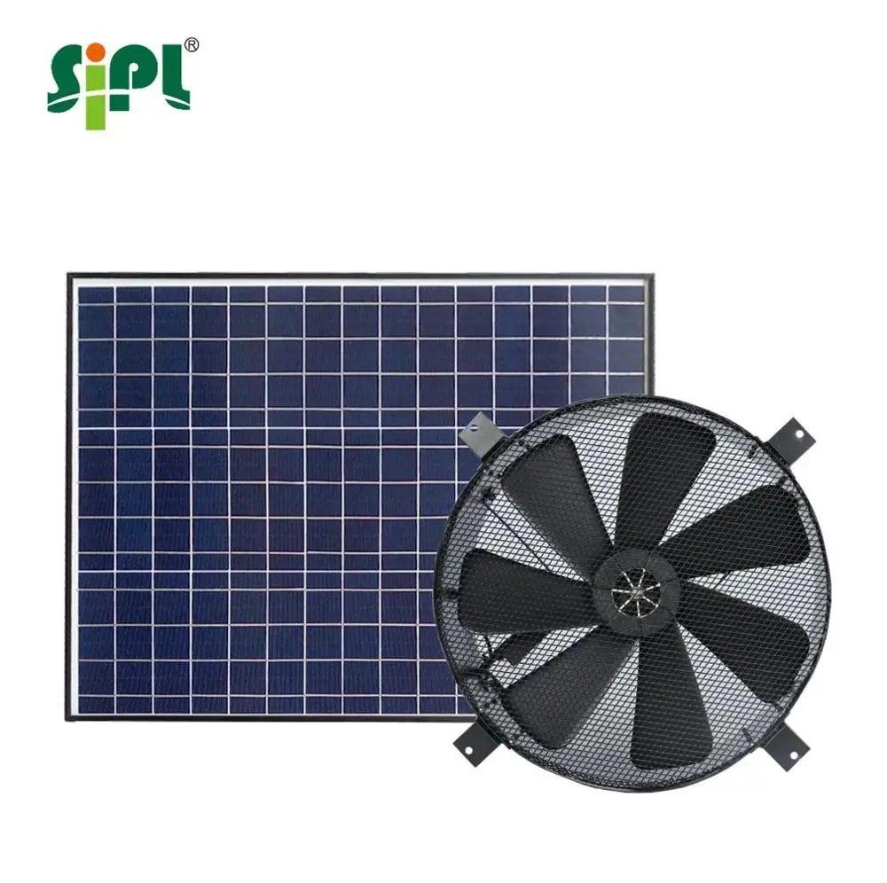 

50W solar powered gable vent cooling extractor fan basement warehouse industrial ventilation wall exhaust fan