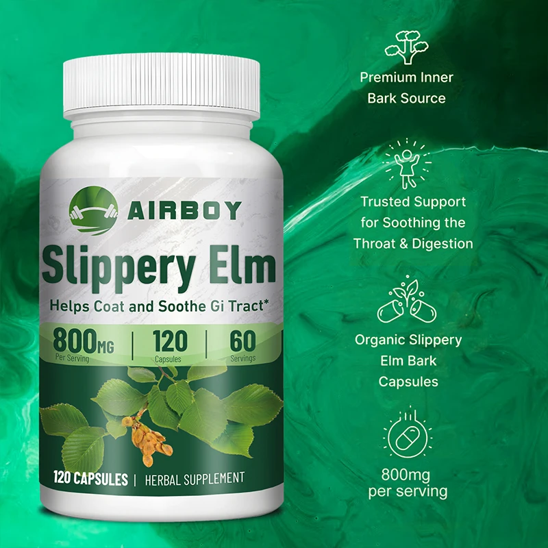 Slippery Elm 400mg - Soothes The Gastrointestinal Tract and Improves Digestion