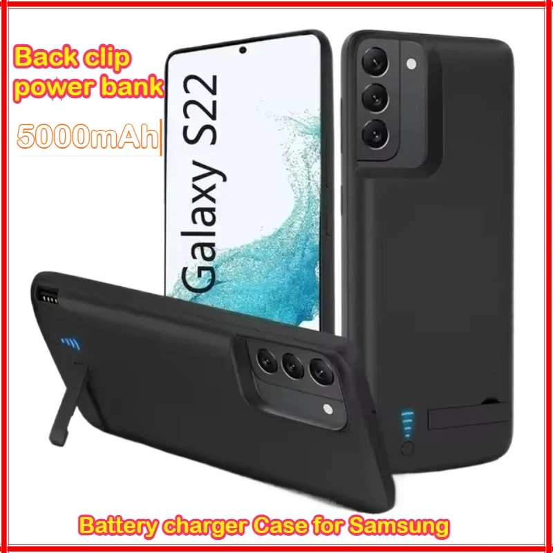 

5000mAh Battery Charger Case for Samsung Galaxy S22 + Ultra Note 10 20 8 9 Portable Battery Cover Power Bank