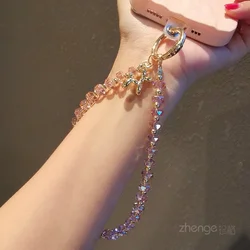 Balloon Dog Pendant Diamond Bead Mobile Phone Lanyard Short Portable Clip Type General Rope Handmade Chain Female Simple Lanyard