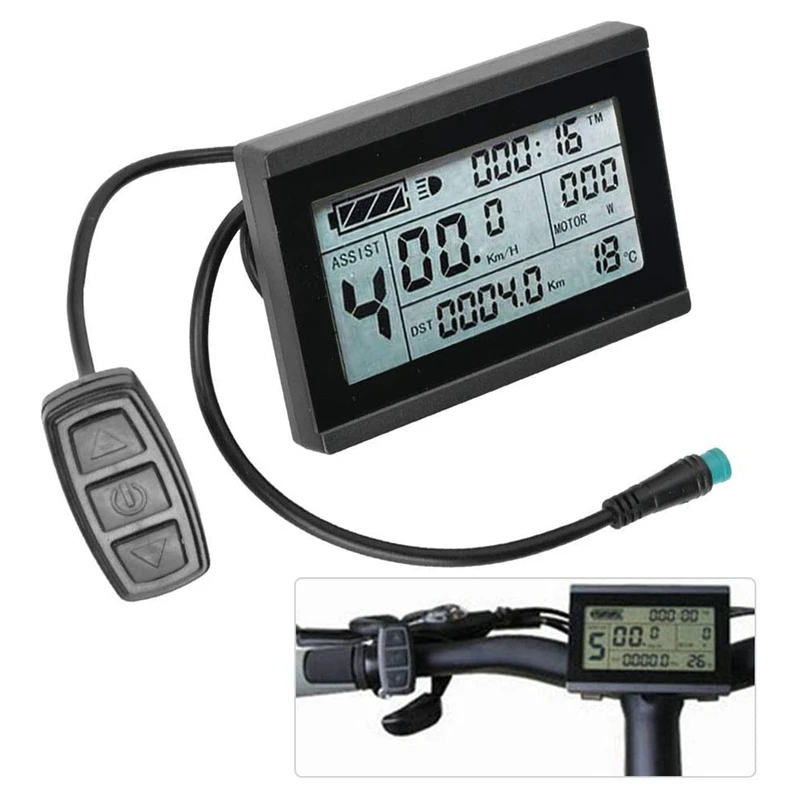 KT LCD3 Display With Connector 24V 36V 48V Electric Bike Display For KT Electric Bike Ebike Conversion Kit