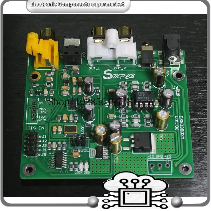 The ES9038Q2M DAC DSD decoding board supports IIS DSD 384KHz coaxial fiber DOP