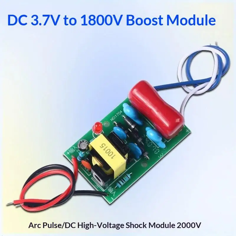 1Pcs High Efficiency DC-DC Pulse Boost Module 3V-4.2V 3.7V to 1800V 1500V-2000V for School STEM Education Projects