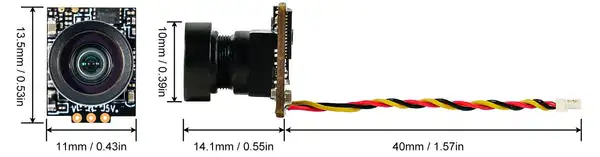 BETAFPV C03 FPV-Mikrokamera, 1/3 Zoll CMOS-Sensor, 1200 TVL, mit Global WDR Meteor 75 Pro, Rahmensatz mit 45 mm Requisiten für Meteor75-Drohnen – Detail 2