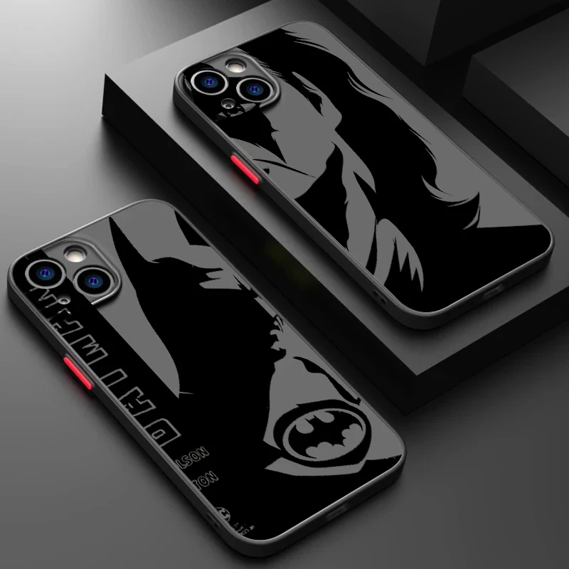 Superhero J-Jokers Luxury Frosted Translucent For Apple iPhone 16 15 14 13 12 11 XS XR X Pro Max Plus Mini TPU Phone Case