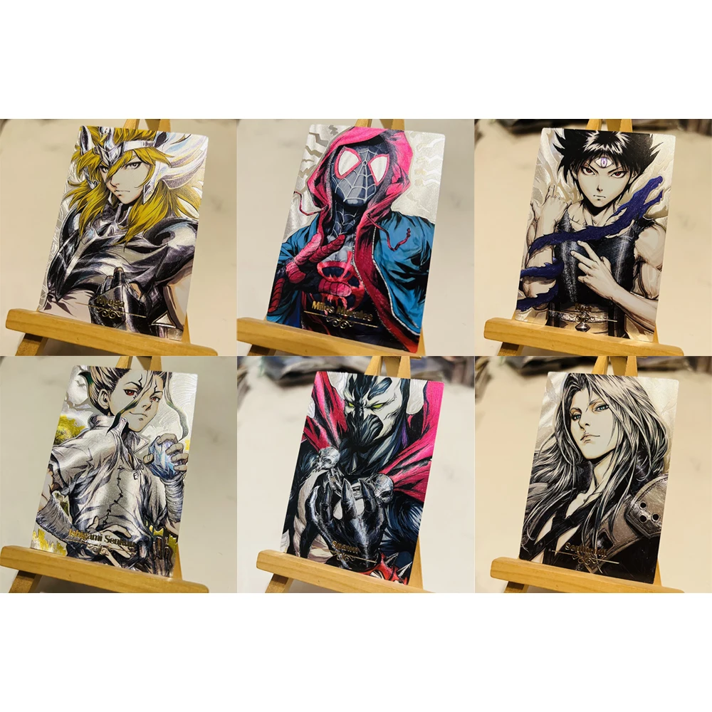 

9Pcs/set Anime protagonists Flash Card Hyoga ACG Kawaii Classic Game Anime Collection Card Gifts Toys